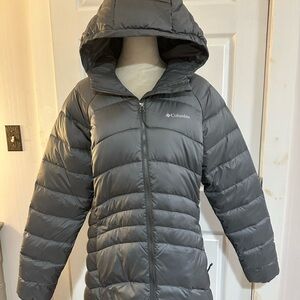 Columbia Charcoal Hooded Puffer Jacket